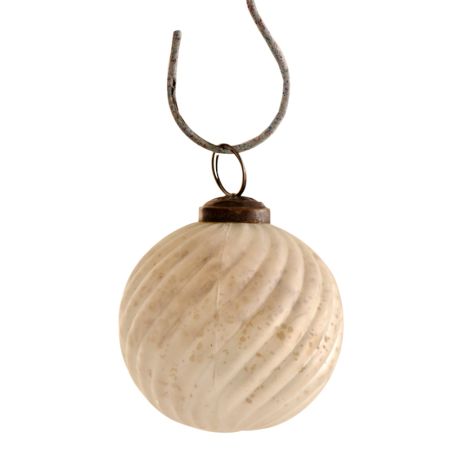 White Wave Cut Christmas Hanging